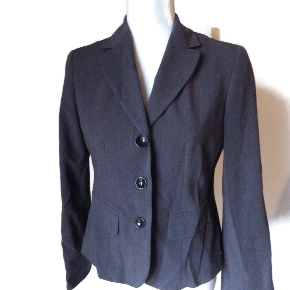 Evan Picone Blazer/ Gray/4 Petite